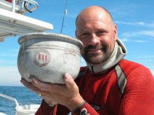 022 Chamber Pot with the shipping line logo, NY and Mediterannian Steam SHip CO