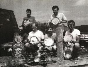 1991 Andrea Doria silver and china hole with Joe, Brad,Pat Jeff & John