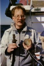 AWD Brad Sheard with some SS Oregon goodies aboard the RV Wahoo.