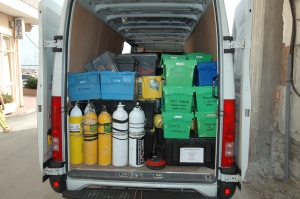 2006 002 Every piece of equipment needed to be shipped in as there are no dive shops or liveaboard opeartions available that can handle this expedtion.