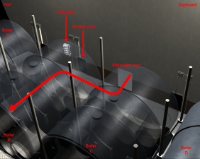 2006 009 CGI of our intended path through the boilers.