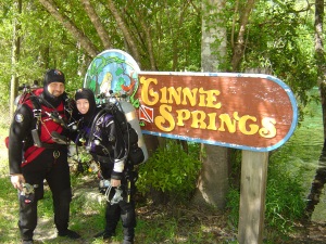 Carrie and I doing our full cave training with Jeff Bozanic in Florida
