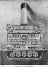 Titanic 027 a section cutaway showing how the double bottom fits in.