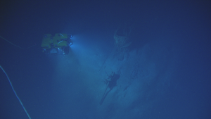 U-166 the conning tower back lighted by Hercules.